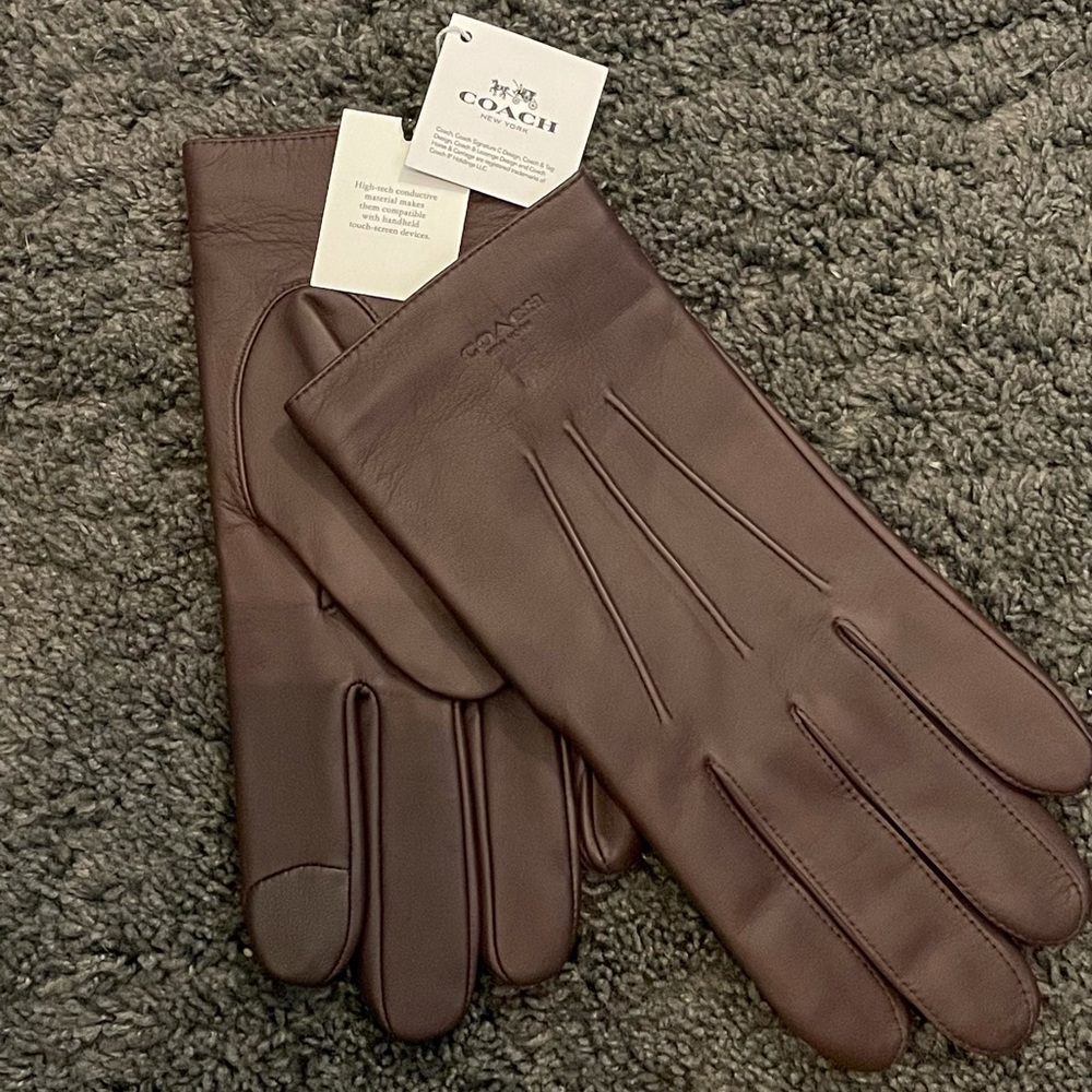 Coach Mens Leather Gloves